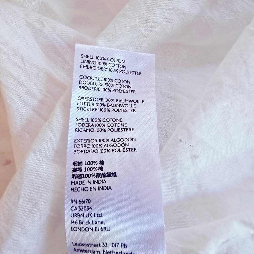 Anthropologie Embroidered Off-The-Shoulder Maxi Dress White Women's Size 1X - Picture 9 of 9